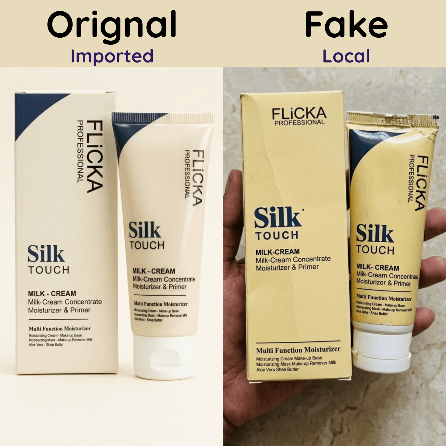 Flicka Silk Touch - Milkey Cream - 100% Original (60G) - Beauty Finds