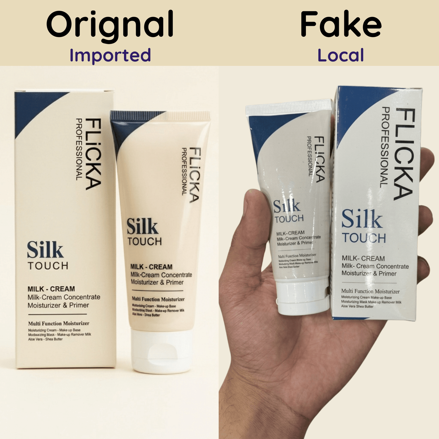 Flicka Silk Touch - Milkey Cream - 100% Original (60G) - Beauty Finds